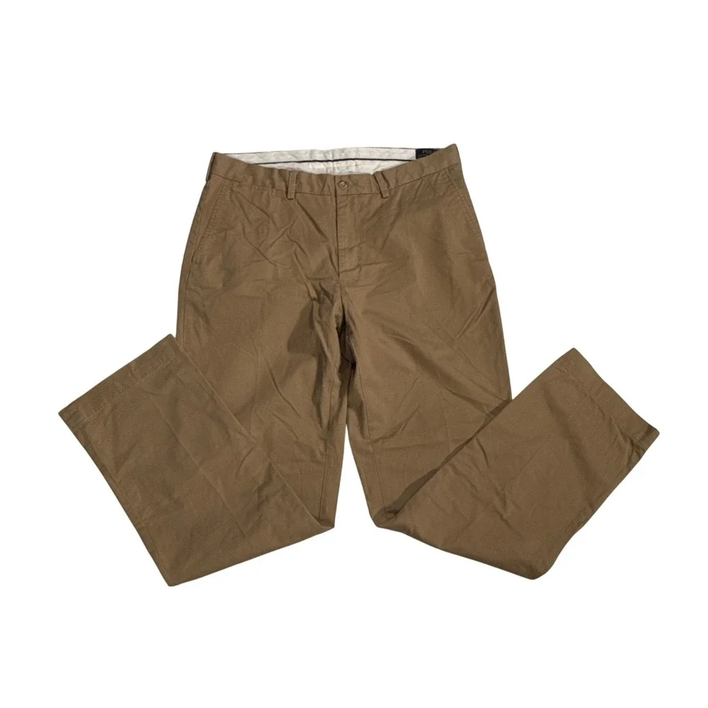 Polo Ralph Lauren Chinos Men 36x34 Tan Excellent Stretch Classic Fit Pants